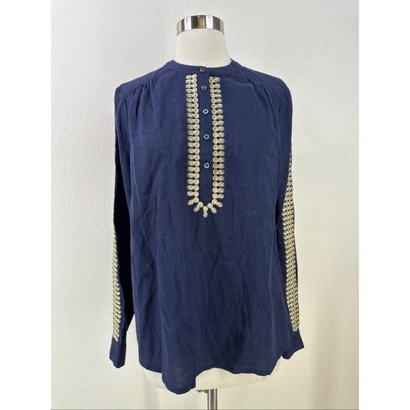 Boden Embellished Long Sleeve Mock Neck Top - Picture 1 of 10